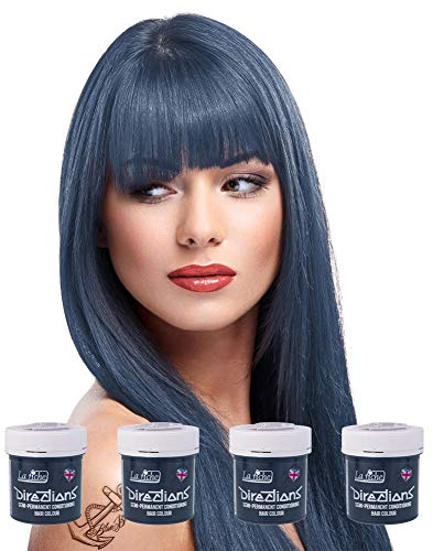 4 X New La Riche Directions Semi-Permanent Hair Color 88ml - Slate