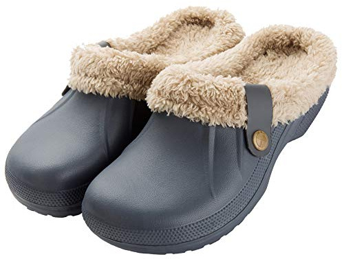 CELANDA Pantofole Invernali Donna Uomo Zoccoli e Sabot Unisex Ciabatte da casa Impermeabile Antiscivolo Scarpe da Giardino All'aperto/Interno,GR.35-47