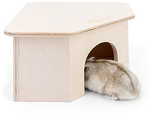 Niteangel Birch Chamber-Maze Hamster Hideout – Piccolo animale domestico bosco casa habitat decorazione per criceti topi gerbilli topi