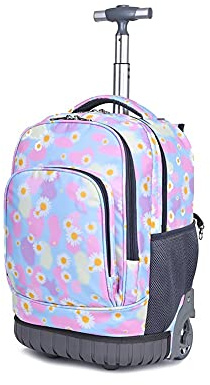 CONPHERON Trolley Sac à Dos avec 2 roulettes Cartable Roulette Scolaire Bagages Cabine Loisir Voyage Enfant Fille Garçon
