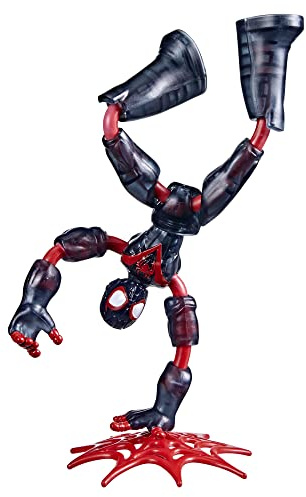 Spider-Man Hasbro Marvel Bend and Flex Missions Miles Morales Space Mission Figure, 15-cm-scale Bendable Toy for Ages 4 and Up, Multicolor, F3844