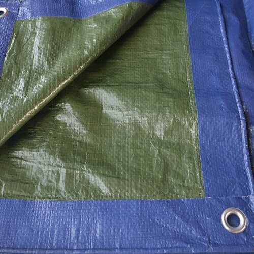 TENAX Cover All Bâche de protection imperméable et indéchirable avec œillets pour bois de chauffage, meubles de jardin, voitures, piscines, bateaux, camping Vert 90 g/m²