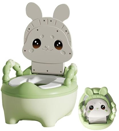 Arrovarp Tragbares Reisetöpfchen – Cartoon-Kaninchen Kinder-Töpfchenstuhl | rutschfeste Unterseite, Kinder-Toilettensitz mit Griff, tragbarer WC-Sitz für drinnen und draußen