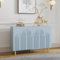 MROJISC Kommoden & Sideboards, Blau Sideboard mit 3 Türen, Buffetschrank mit Wolkenrelief Küchenschrank Holz Aufbewahrungsschrank für Küche, Esszimmer, Schlafzimmer, Wohnzimmer