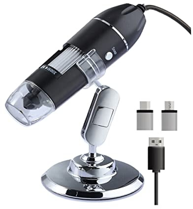 TYZK Accessori per microscopi 1600x Zoom 8 LED USB Lente d'ingrandimento Microscopio digitale per Microscopio elettronico Sostenibilità e Prestazioni affidabili
