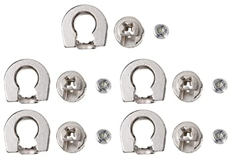 JUMPLAWN 2 Juegos Pasador De Estante Pasadores De Tuerca Pasadores De Conexión Herrajes De Conexión De Mesa Soportes De Conexión De Muebles Sujetador De Conexión Tuerca De 5 piezas * 2