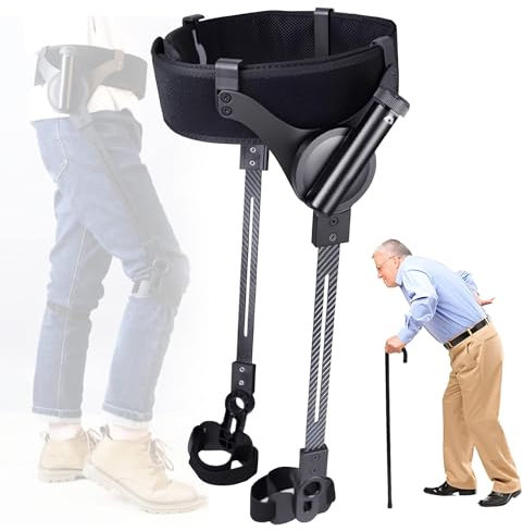 Bionic Body Power Aide à la marche pour la rééducation des jambes, aide à la marche pour personnes âgées, personnes à mobilité réduite, deux jambes, 3 niveaux de force réglable