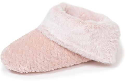 Isotoner Chaussons extra-light pantoufles Bottillons femme micro éponge, semelle antidérapante, 41/42, rose