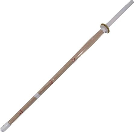 AMONT | Shinai Katana d'entraînement en bambou de 119 cm pour Kendo | Épée japonaise flexible avec poignée en cuir, lame biseautée pour exposition, cosplay et collection | EYM