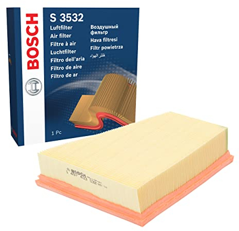 Bosch S3532 Car Air Filter - Separates Particles from the Air Intake - Moisture-resistant plus High Tensile Strength