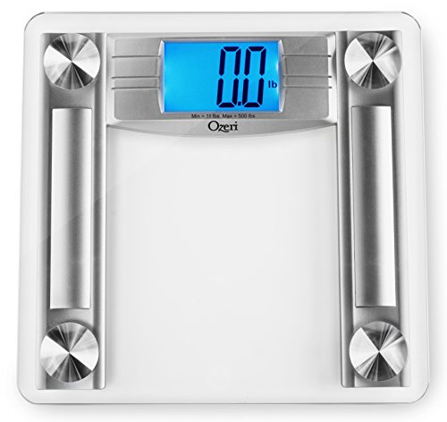 Ozeri ProMax Bath Scale (560 lbs / 255 kg), with 0.1 lbs / 0.05 kg Sensor Technology, and Body Tape Measure & Fat Caliper