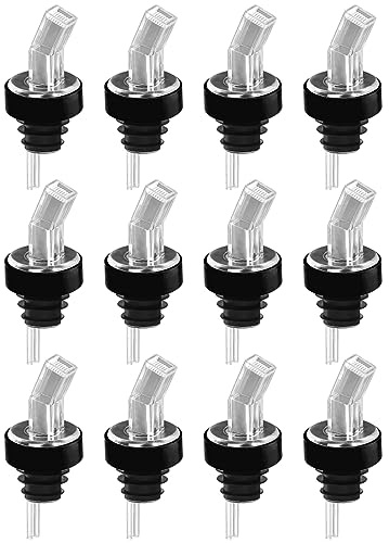 Great Credentials Screen Liquor Bottle Pourers Clear 12 Pourer