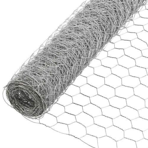 Garden Mile 5m Chicken Wire Mesh Roll,Chicken Wire Mesh for Pet Rabbit Chicken Fencing Galvanised Hexagonal Wire Poultry Netting to Protect Gardening Plants Vegetables Flowers Fruits