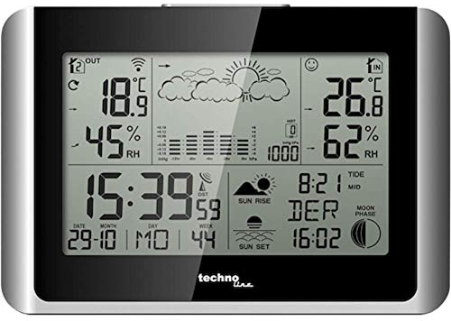 techno line WS 6767 - kabellose Funkwetterstation mit bis zu 3 Außensender