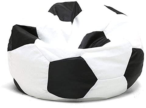 ZHDECOR Ultra Soft Bean Bag Chair Cover Sofa Lazy Sack (No Filler) Stuffed Animal Toy Storage Beanbag Chairs Toy Organizer Bag Sofa Lazy Sack for Boys and Girls, 50cm Soccer Ball,White