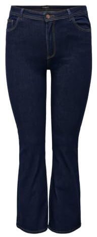 ONLY CARMAKOMA Jean pour Femme CarsALLY HW Flared DNM BJ370 Noos - Bleu foncé - Denim - Taille 48/32, Bleu foncé Denim, 48W x 32L