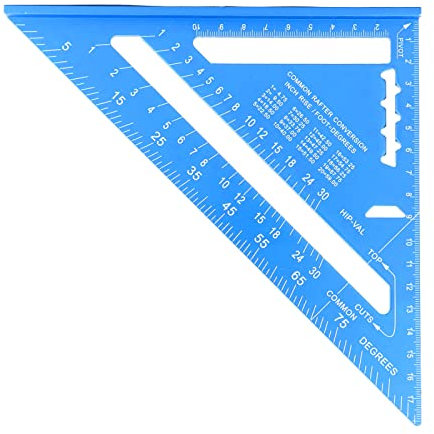 Triangle Carpenter Square, Triangle Carpenter Square Druckguss-Aluminiumlegierung für Mess- und Markierungswerkzeuge, Zimmermannswinkel (Blau)
