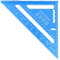 Triangle Carpenter Square, Triangle Carpenter Square Druckguss-Aluminiumlegierung für Mess- und Markierungswerkzeuge, Zimmermannswinkel (Blau)