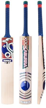 Kookaburra Retro Bubble 3 Star-Mazza da Cricket, Unisex, Blu/Rosso, Manico Corto