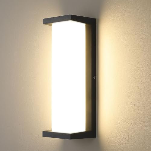 Lightsjoy 50W LED Wandleuchte Aussen IP65 Außenleuchte Wand Außenlampe 3000K Warmweiss Außenbeleuchtung Wand Wandlampe Außen Alu Außenwandleuchte für Außenbreich Outdoor Wall light Terrasse Villa