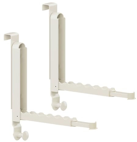 Fuikupe 2 pezzi appendiabiti da porta, pieghevole, con 6 grucce e estensioni estensibili, da appendere per porte con uno spessore inferiore a 4,6 cm
