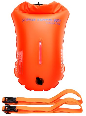 Bouée de natation, sac sec, bouée, natation, avec sac de rangement de 28 l, étui pour téléphone, eau libre, triathlon, sport, plongée en apnée, course, entraînement, accessoires