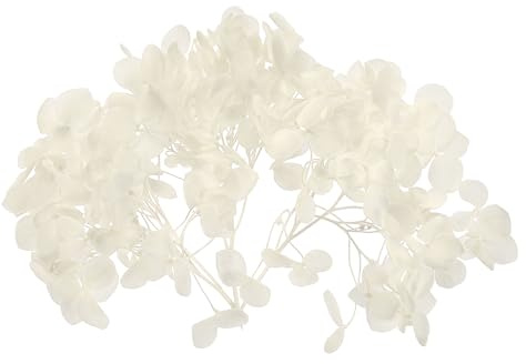 PATIKIL Flor Seca De Hortensia, 10g Flores Naturales Prensadas Pétalos Reales De Hortensias para Manualidades De Resina DIY Decoración De Velas Regalos Florales, Blanco