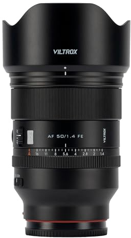 VILTROX Obiettivo F1.4 Pro FE da 50 mm, full frame, messa a fuoco automatica, grande apertura, obiettivo a focale fissa con motore Hyper VCM, compatibile con fotocamere Sony E-Mount A7IV A7C A7III