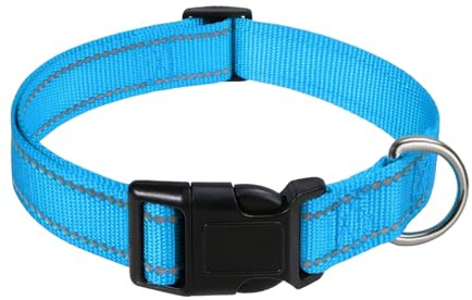 Justerbart valphalsband, hundhalsband i nylon, Reflekterande halskrage för husdjur, Justerbar hundkomforthalsband, hundhalsband med nylonspänne för olika hundar, katt