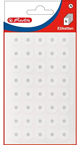 Herlitz 830273 Lochverstärkungsringe selbstklebend mit 13 mm Durchmesser, 240 Stück, weiß