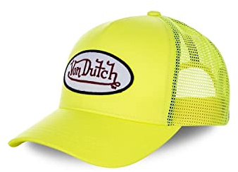 Von Dutch Cap Herren Strapazierfähig, Tracker Kappe Herren, Langlebig, Knitterfrei, Gelb, Einheitsgröße