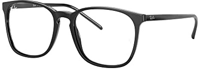 Ray-Ban Unisex RX5387 Square Prescription Eyewear Frames, Black/Demo Lens, 54 mm