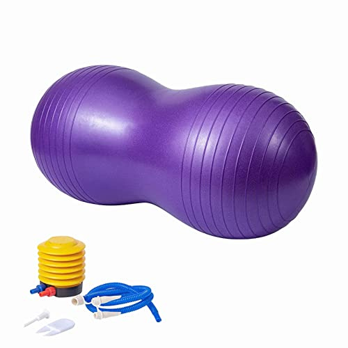 KRUIHAN Bola de Cacahuetes Pelota para Ejercicio, Yoga, Embarazo, Trabajo de Parto, Fisioterapia, Fuerza del Núcleo, Fitness en Casa y Ensayo, Incluye Bomba