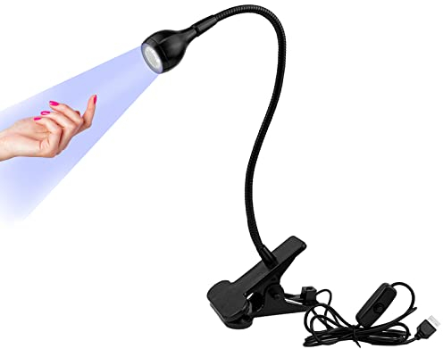 5W Lampe UV Led Ongles, AolKee Mini Lampe Led Ongle, lampe à ongles LED, lampes UV pour ongles en gel, séchoir à ongles, ultraviolet USB LED avec clip