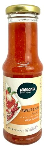Naturata Bio Sweet-Chili-Sauce 210 ml | Milde Schärfe 2/4 | Vegan & Glutenfrei | Mit Agavendicksaft & Apfelsaft-Konzentrat | Ideal für Asiatische Gerichte & Grillen