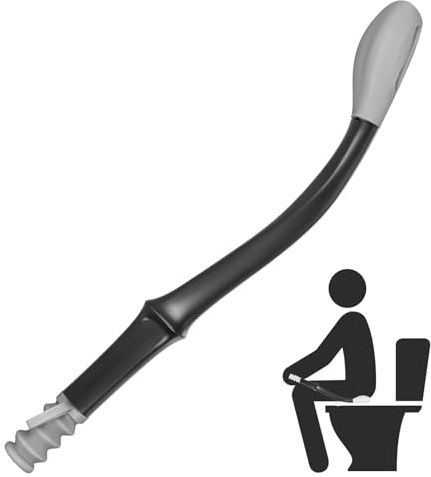 Outils d'aide à la toilette - Essuie-glace à long manche - Essuie-glace pour papier toilette humide - Aide à la prise en main pour les personnes enceintes - 38,1 cm