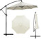 SANGOGO Sonnenschirm Ersatzhülle 3m Marktschirm Wasserdicht Gartenschirm mit Sonnenblende, UV-Schutz - Ersatzdach für 8 Streben, Ersatzdach für Outdoor Sonnenschirme (Off White, 3M-6 Ribs)