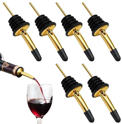 Confezione da 10 beccucci per liquori, versatori per vino, per bottiglie di liquore con tappi, beccucci per velocità del vino, adatti per bocca normale della bottiglia, per olio d'oliva, succo (C,