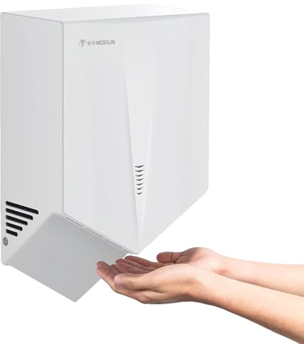 SAIYERUS Bathroom Hand Dryer with HEPA Filter, Heavy Duty Automatic Electric High Speed Hand Dryer for Commercial Restroom, Automatic Induction Hands Dryer, 5-8 Seconds to Dry, 1500W, 220V,White