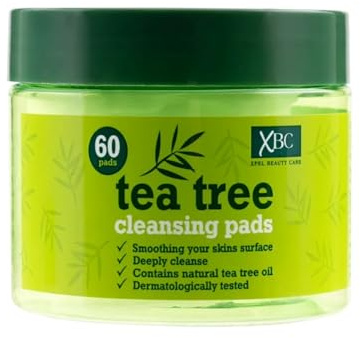 Tea Tree Cleansing Pads (1 x 60 Pack) Deep Cleanse, Refresh & Revitalize Your Skin - Ideal for Acne-Prone Skin.mackup remuval pads (PACK OF 1)