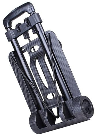 SEAFRONT Folding Hand Truck Dolly med 2 Hjul Bagagevagn Collapsible Cart Dolly för Flygplatsresor