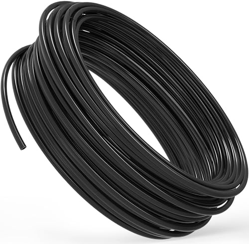 30m PVC Tubo Irrigazione a Goccia, Tube Irrigation Flessibile Durevole e Resistente UV, Tubo Alimentazione Adatto per Prati, Giardino, Piante, Fiori, Alberi e Sistemi Irrigazione Automatica Serre