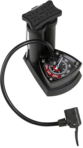 Sealey Mini Bomba de pie de Bicicleta de Doble Barril, manómetro Grande, 120 PSI, Bomba de Aire portátil, con Accesorios