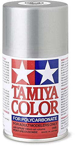 TAMIYA 300086041 86041 PS-41 Light Silver Polycarbonate 100ml Spray Paint for Plastic Model Making, Craft Accessories, Spray Paints for Model Making, Silver, 100 ml (Pack of 1)