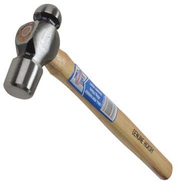 Faithfull 1lb Ball Pein Hammer Hickory Handle 454g (1lb)