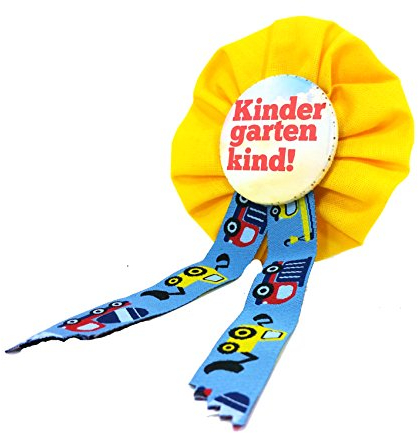 AnneSvea Orden Kindergarten Kind gelb Bagger Einschulung Schultüte Zuckertüte Deko Geschenk Mitbringsel KIndergartenkind