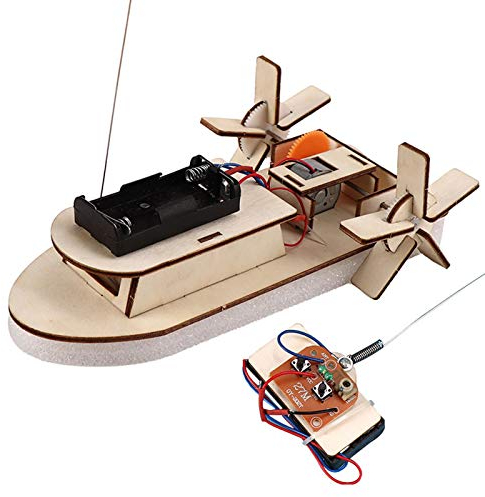 Harvey Kit de bateau à voile en bois, modèle de voile pour étudiants, à monter soi-même, avec télécommande, jouet éducatif, jouets éducatifs pour enfants