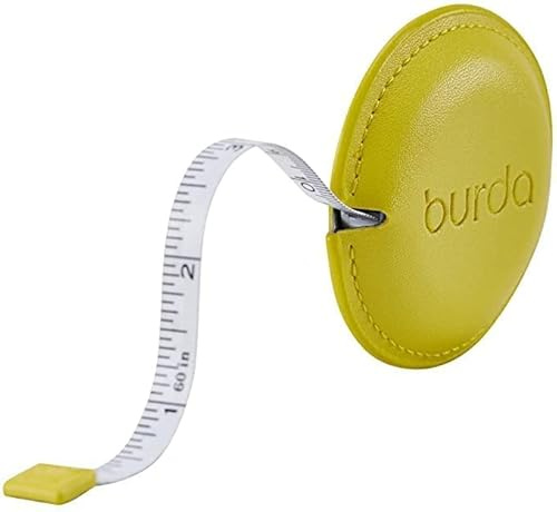 Metro da Sarto Burda Style | Metro da Sarto | 1,5 m (150 cm) - con meccanismo di Arresto e riavvolgimento Automatico (Limone)