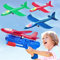 Neoot Toy Airplane, 3 Pack Airplane Launcher Toy 2 Flight Mode Glider LED Foam Glider Plane Outdoor Toys for Kids Ages 3 4 5 6 7 8 9 10 11 12 Year Old Boys Birthday Gift, Educational Flying Kids Toys
