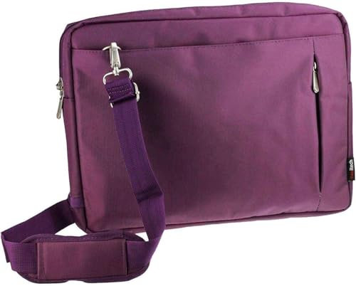 Navitech Purple Sleek Water Resistant Travel Bag - Compatible with SUNPIN 11.5 Portable DVD Player